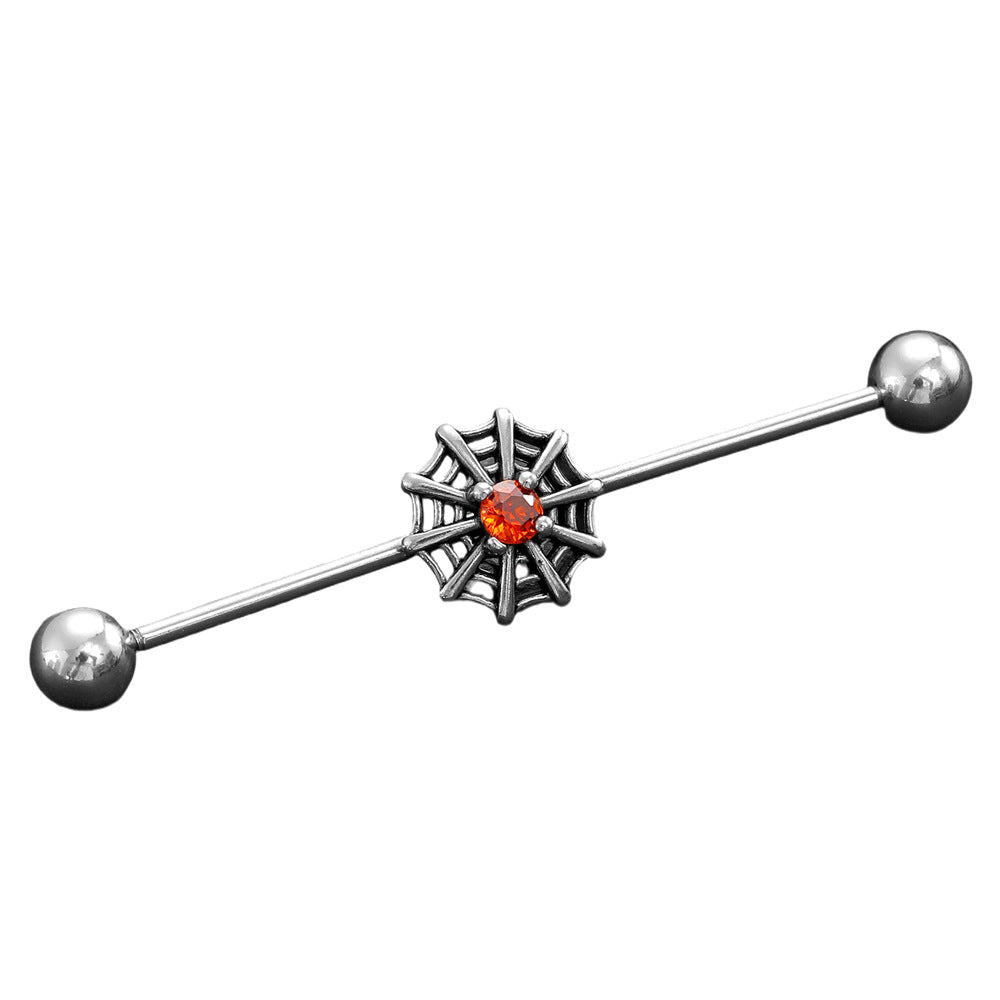 Wholesale Trendy Dark Snake Cross Earrings Metal Double Ear Piercing Jewelry Accessory for Cool Girls Boutique Resale