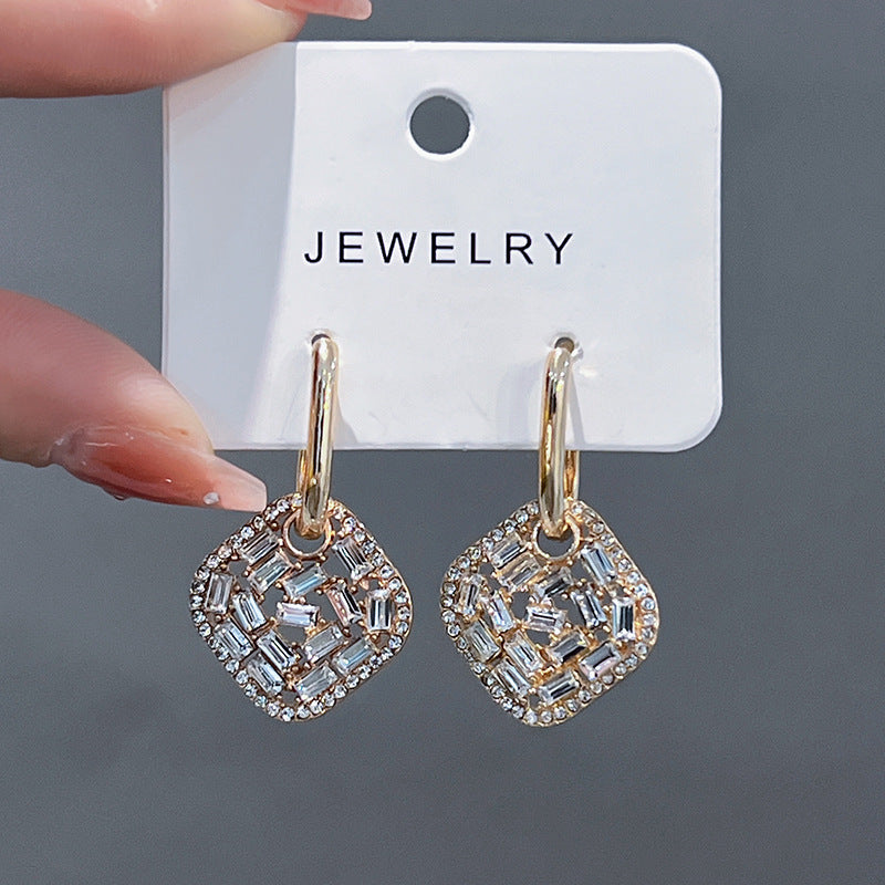 Wholesale Light Luxury Geometric Diamond Earrings ACC-ES-XiaoCheng009