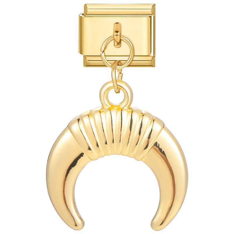 Wholesale Italian Charm Bracelet 9mm DIY Splicing Gold Pendant Titanium Steel Composable Bracelet