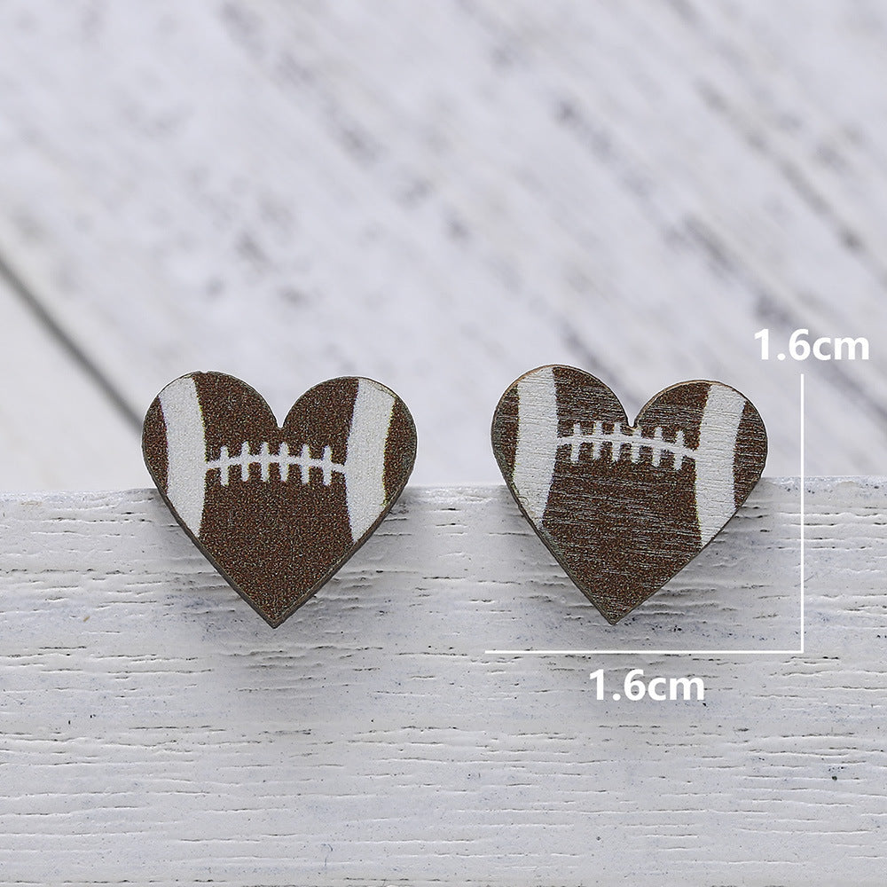 Wholesale western cowboy jewelry dairy love heart earrings