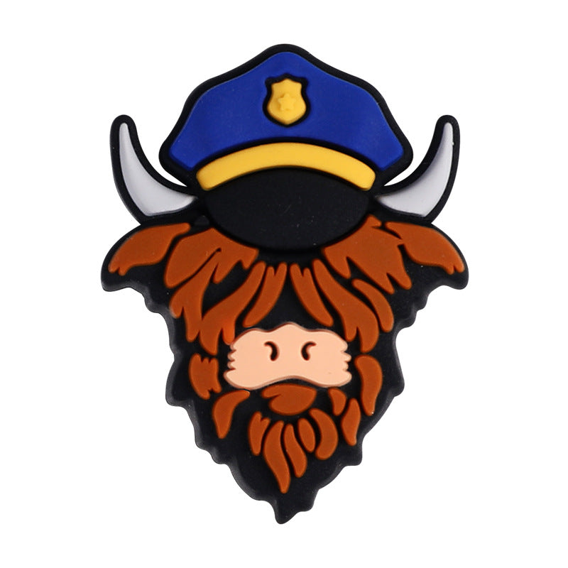 Wholesale 20pcs Animal Highland Cattle Focal Beads DIY Bead Accessories