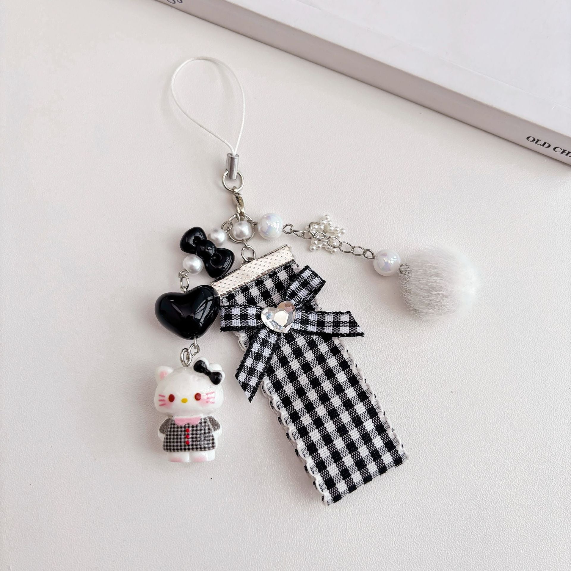 Wholesale  Bow Cat Mobile Phone Chain Keychains