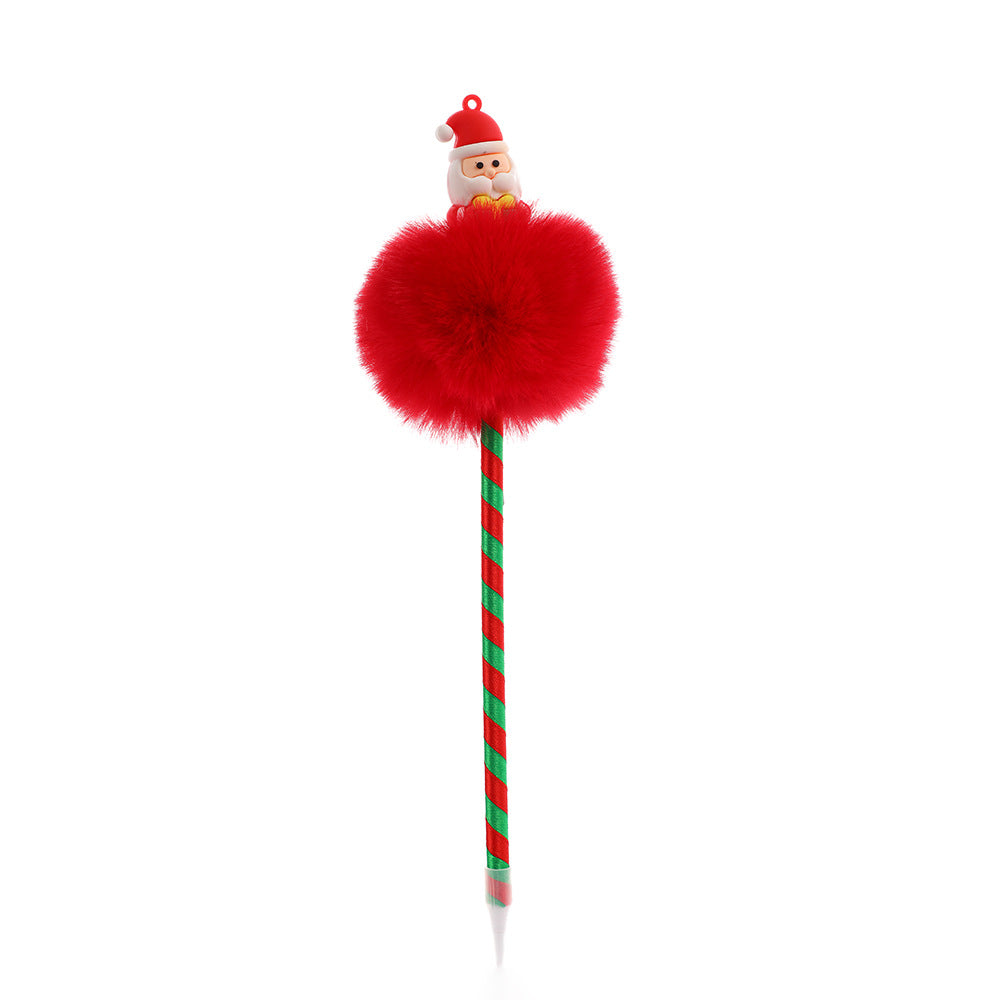 Wholesale Christmas stationery ballpoint pen Christmas snowman plush pen