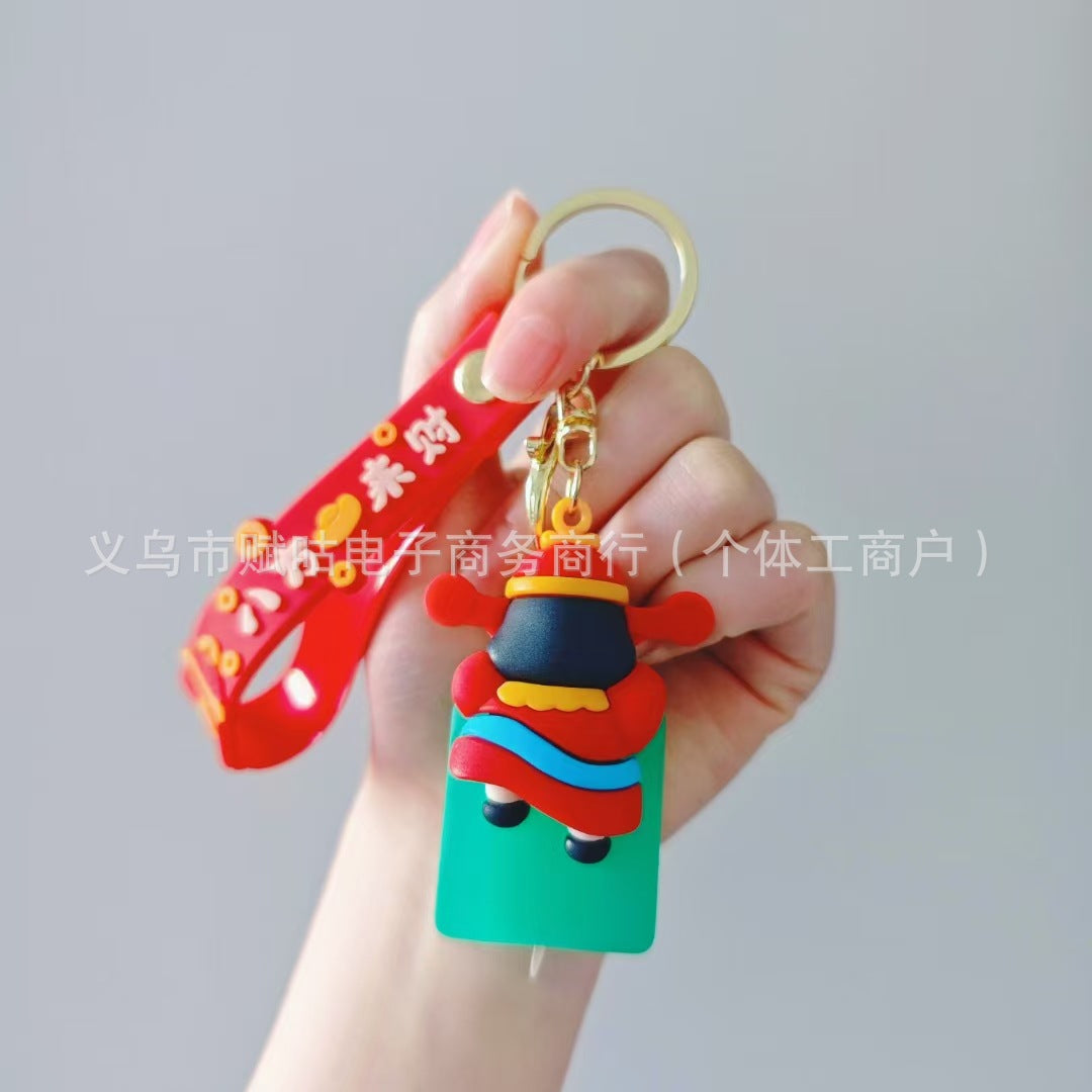 Wholesale God of Wealth Luminous Keychain