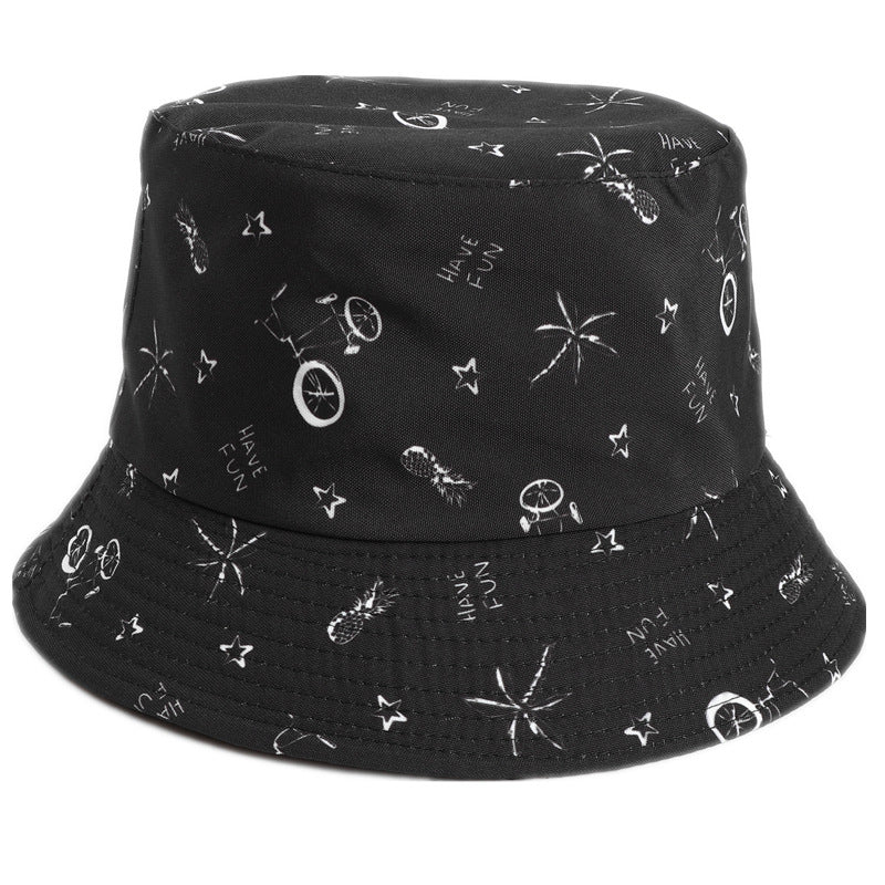 Wholesale  Cashew Flower Fisherman Hat Vintage Printed Pattern Double-sided Sunshade Basin Hat