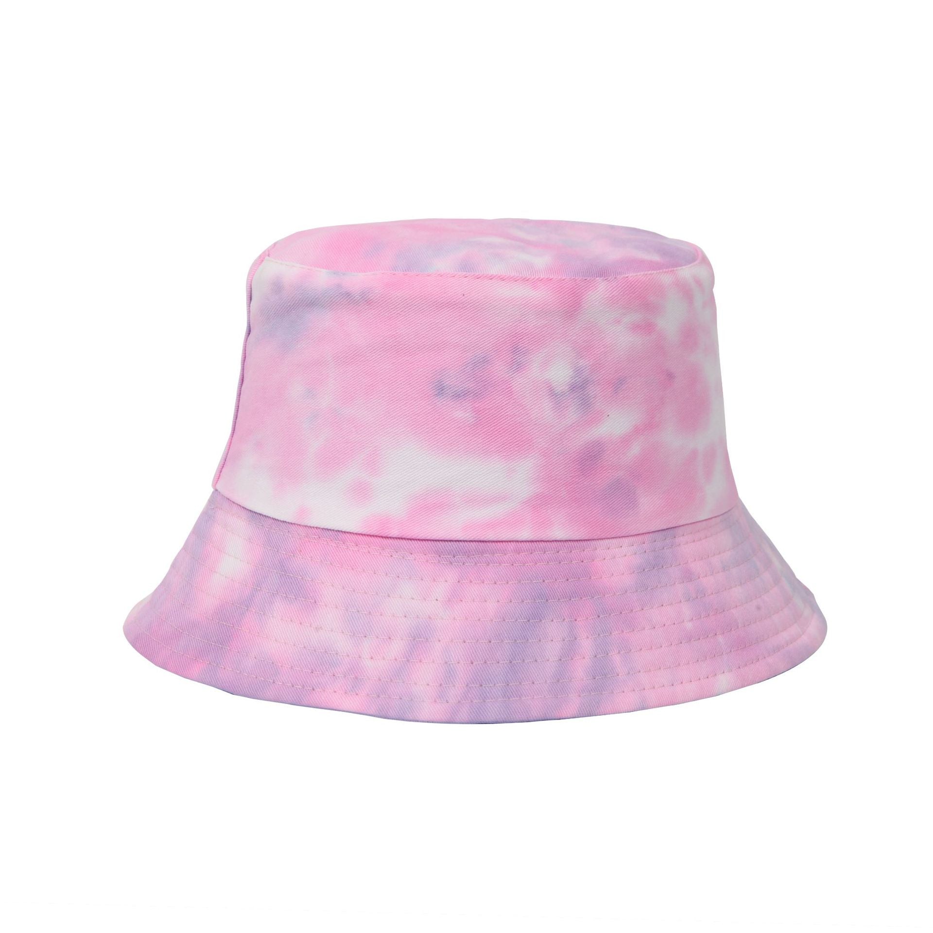 Wholesale  painted tie-dye fisherman hat double-sided hat outdoor two-wear sunshade casual basin hat
