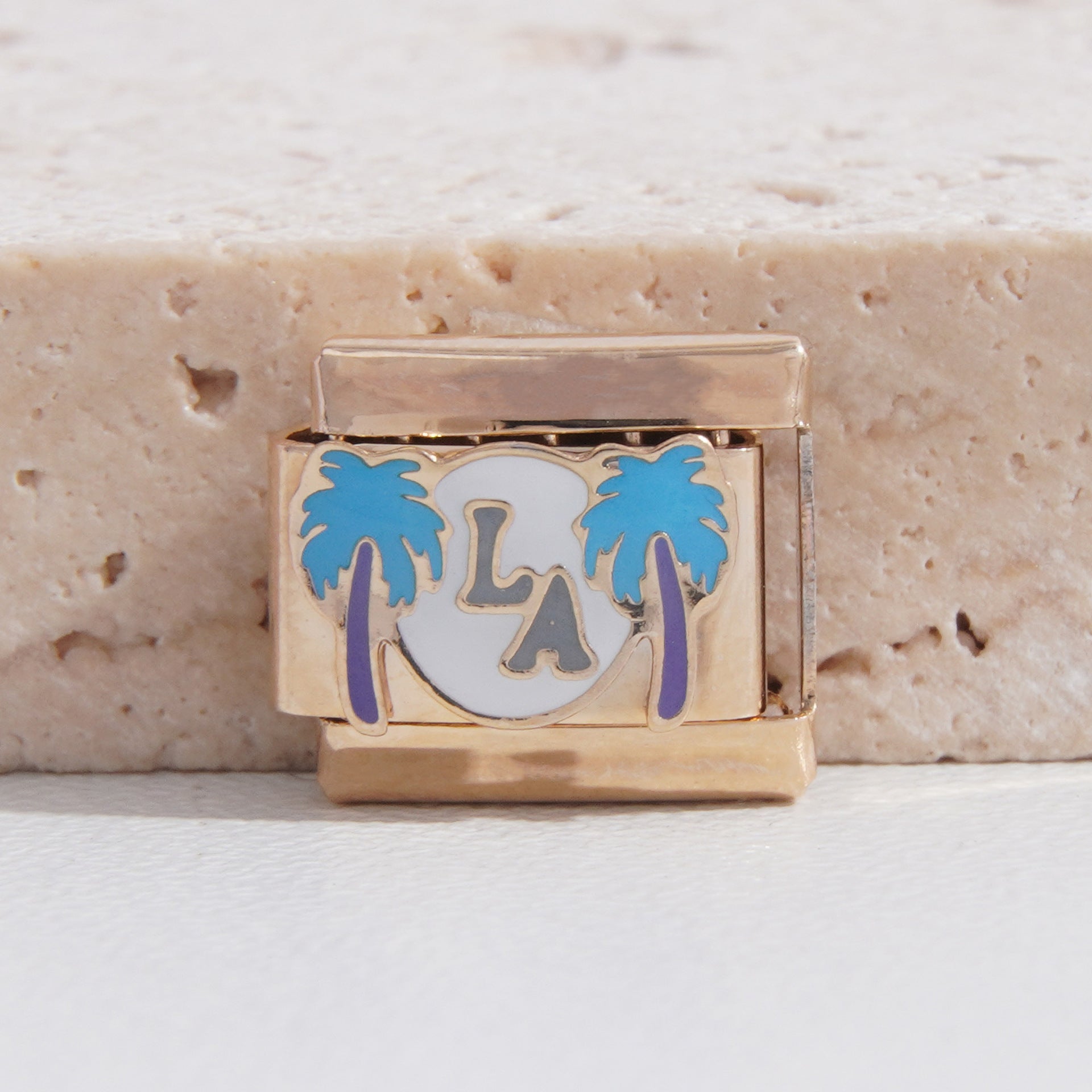 Wholesale Italian Charm Bracelet 9mm DIY Splicing Blue Series Stainless Steel Composable Bracelet