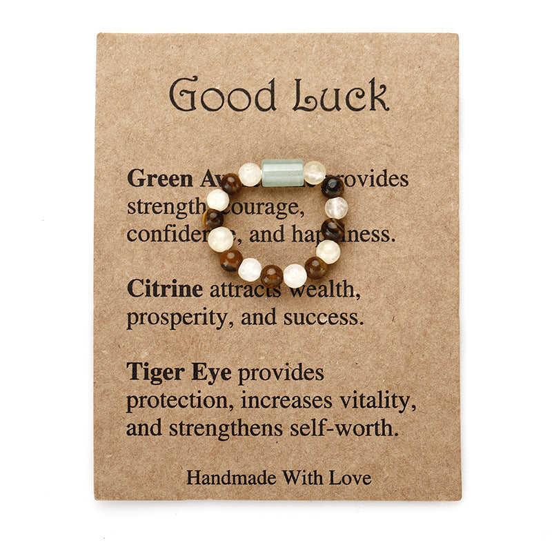 Wholesale Natural Stone Beaded Elastic Ring Handmade Bracelet