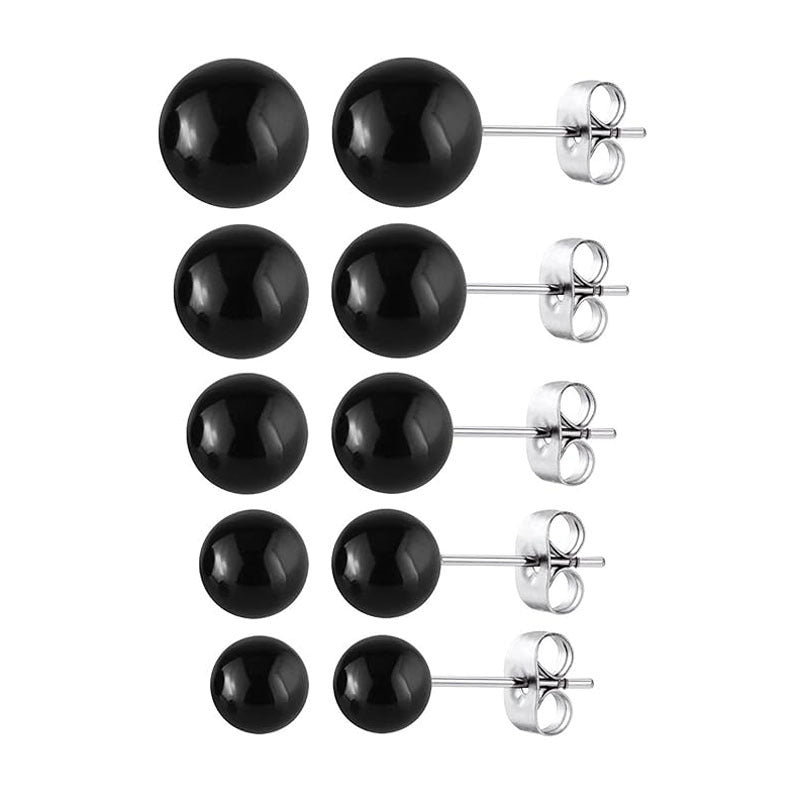 Wholesale  pearl earrings girls simple round white pearl earrings