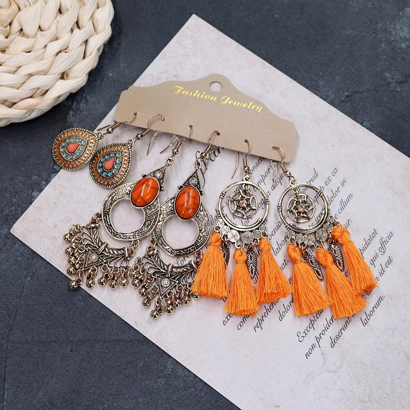 Wholesale Vintage Bohemian Ethnic Style Earrings ACC-ES-Luox005