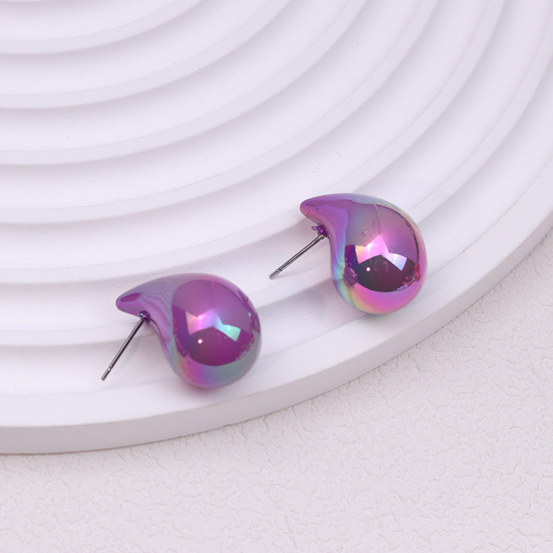 Wholesale Acrylic Glossy Water Drop Earrings ACC-ES-DA012