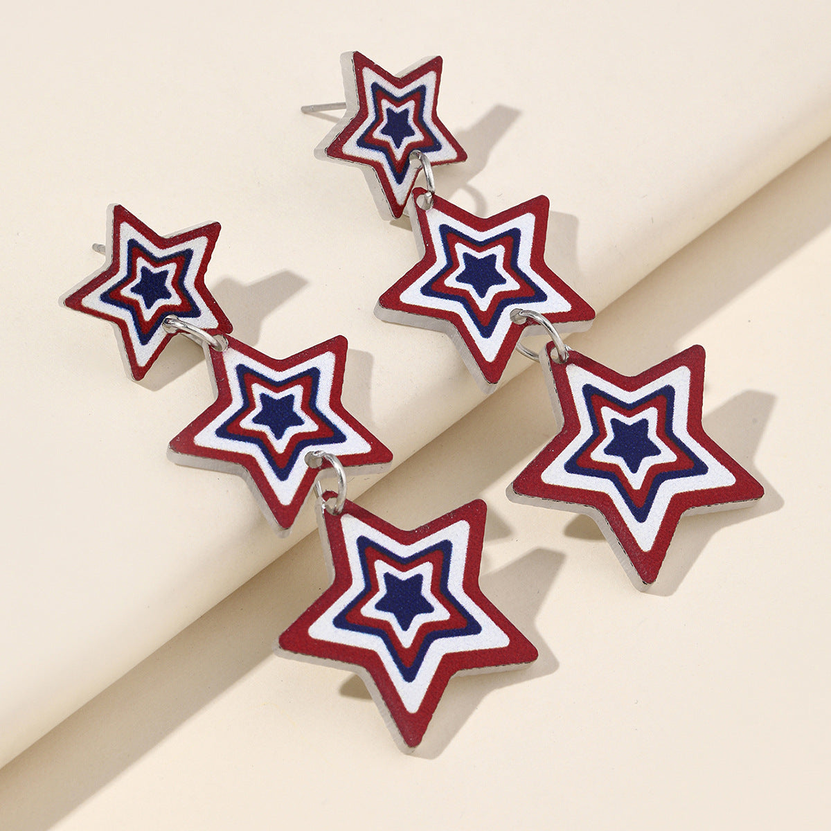 Wholesale 10pcs  Independence Day Flag Five-Pointed Star  Women's Earrings