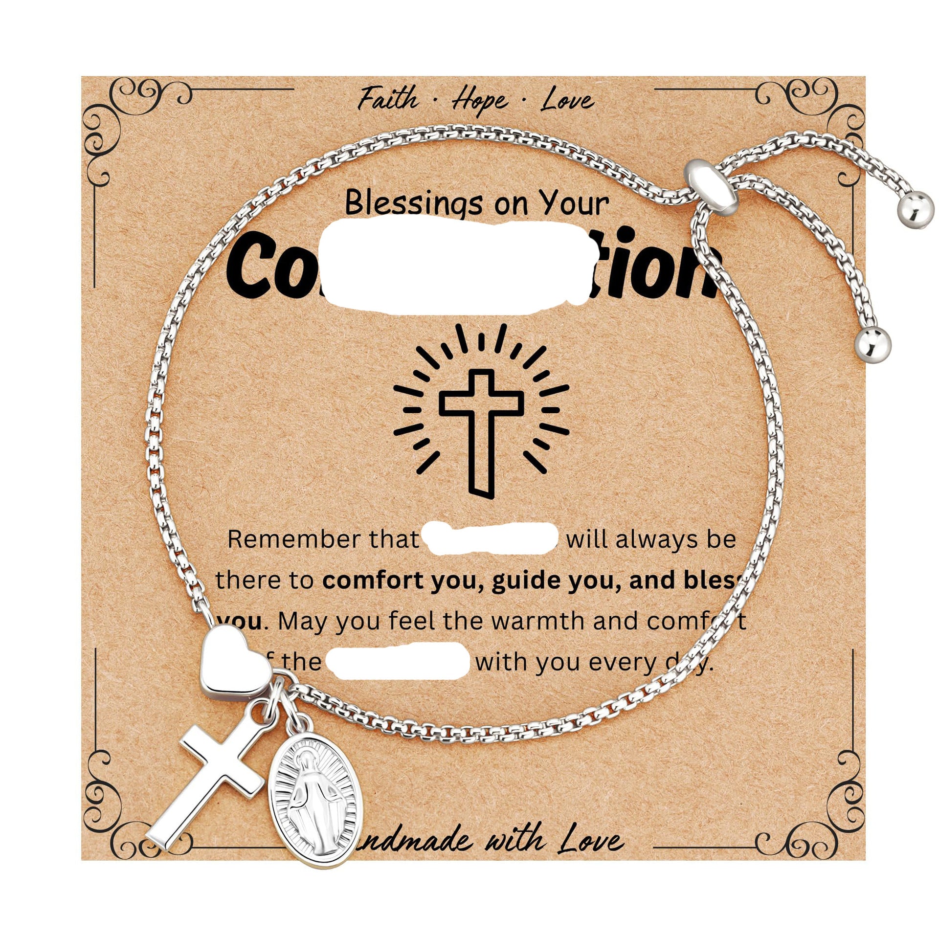 Wholesale Heart and Cross Faith Bracelet
