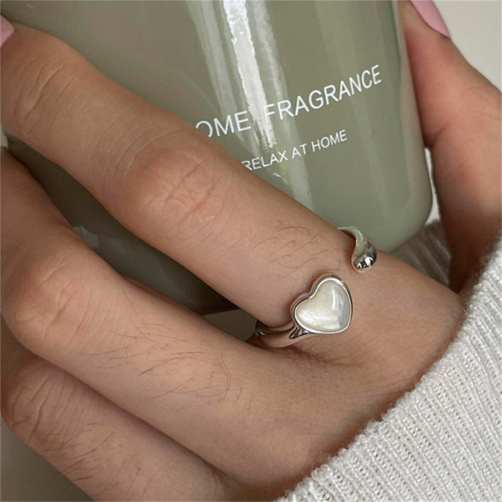 Wholesale Butterfly Pearl Ring 925 Sterling Silver Open Adjustment Index Finger Ring ACC-RS-Yues012