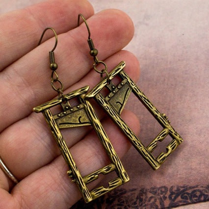 Wholesale Gothic Skull Bird Earrings Alloy Ancient Silver Party Wear Jewelry Accessory