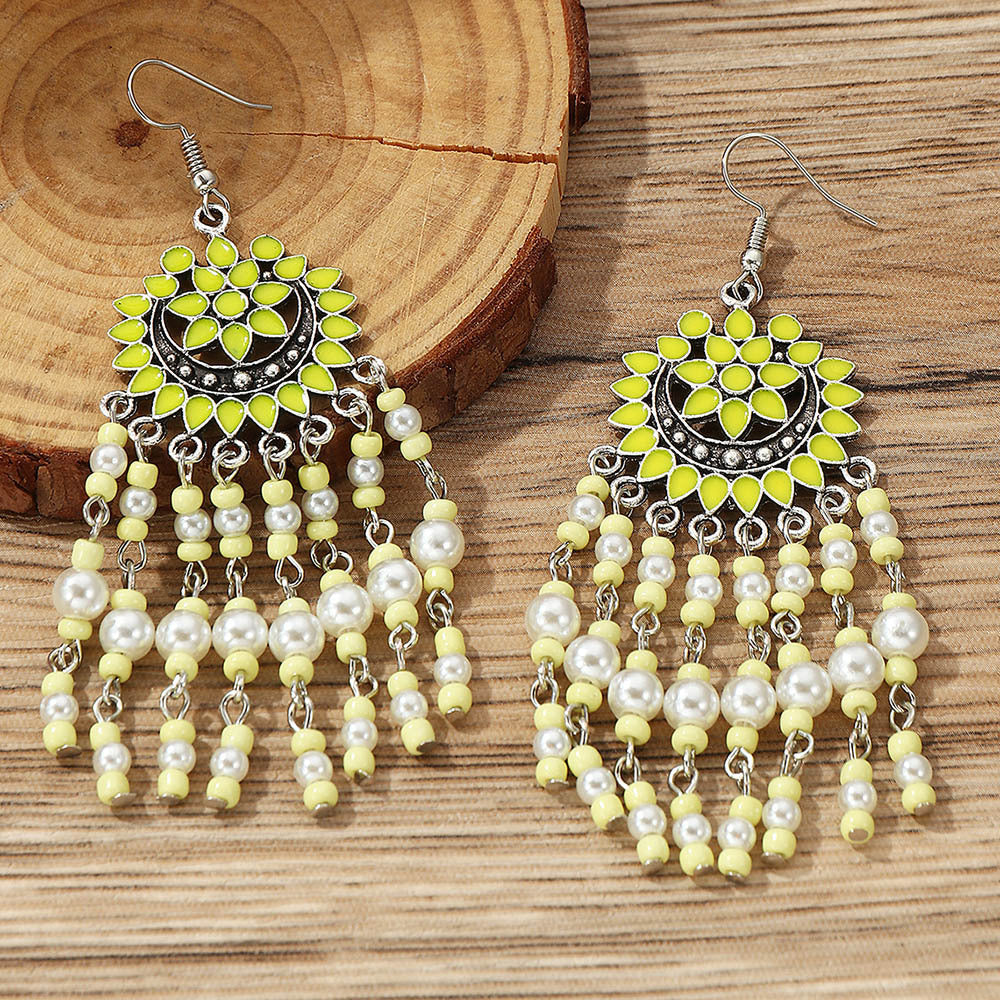 Wholesale  Bohemian Rice Bead Earrings