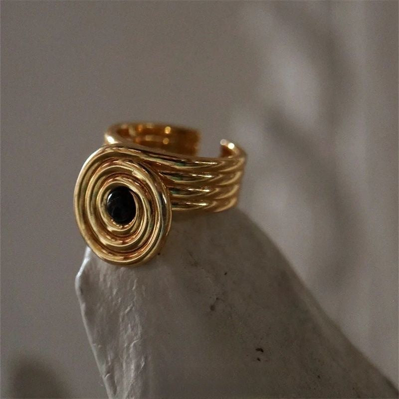 Wholesale Retro Gold Diamond Ring Open  Ring