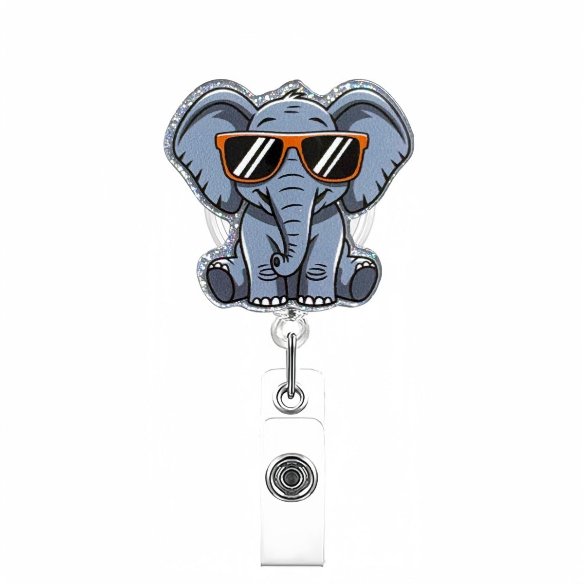 Wholesale  retractable snap fastener acrylic fun animal Badge Reels