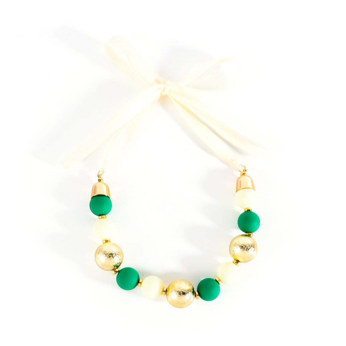 Wholesale Christmas Necklace  Chain Red Green White Beaded Necklaces