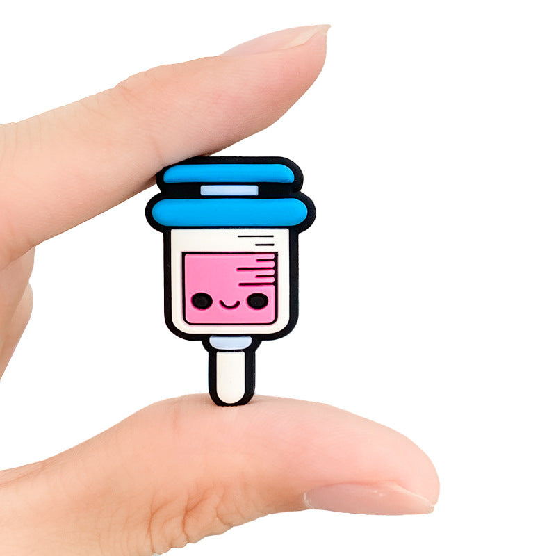 Wholesale of 10PCS Cartoon Syringe Food Grade Silicone Beads ACC-BDS-WDX031