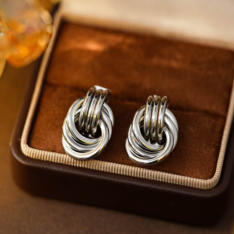 Wholesale Geometric Twist Alloy Earrings ACC-ES-XiaoCheng003