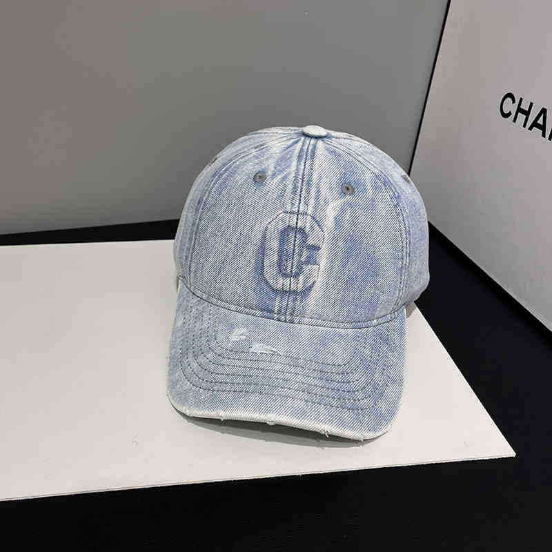 Wholesale Washed denim C letter baseball cap hat