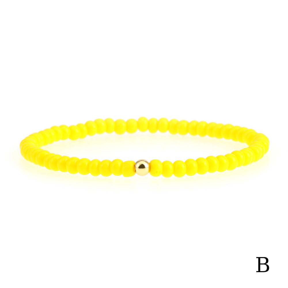 Wholesale Colorful Preciosa Czech imported glass bead bracelet handmade elastic jewelry