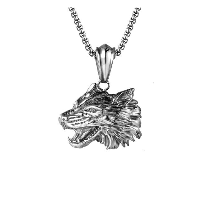 Wholesale personality hip-hop stainless steel necklace men's retro box pendant jewelry