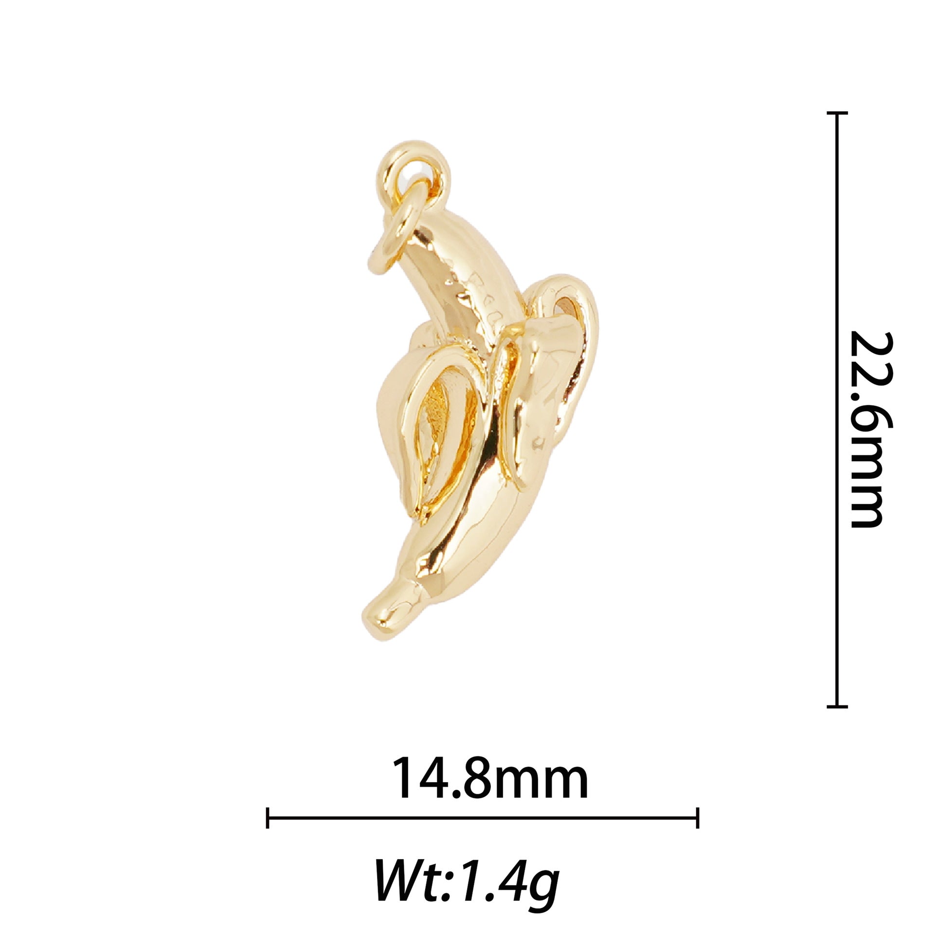 Wholesale 10pcs Cute 18k Copper Fruit DIY Necklace Pendant