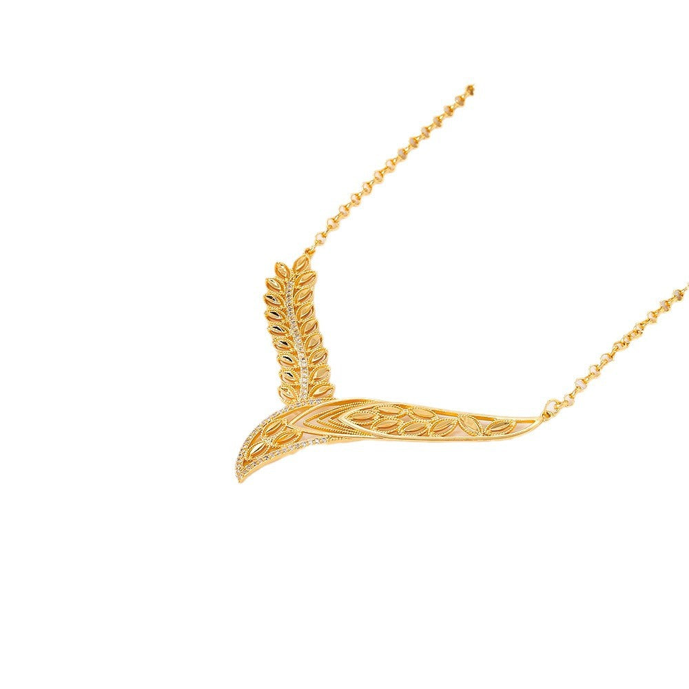 Wholesale Light Luxury Copper Inlaid Zircon Earrings Necklace Set ACC-NE-HengXuan001