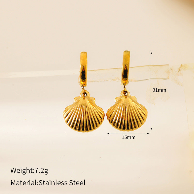 Wholesale  Luxury Geometric Shape Stainless Steel Earrings
