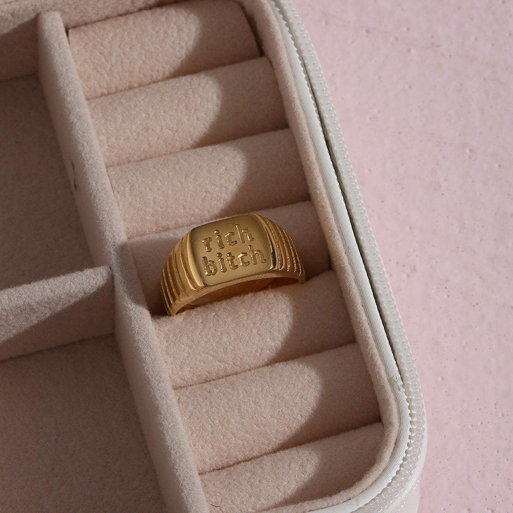 Wholesale RICH Light Luxury Rings Stainless Steel Rings ACC-RS-MengJia006