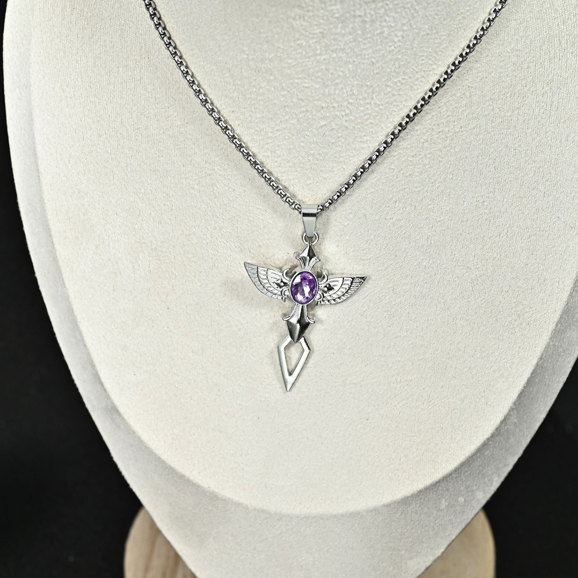 Wholesale Retro Vintage Cross Pendant Necklace For Men Stainless Steel Long Chain Chic Fashion Jewelry Accessory Gift