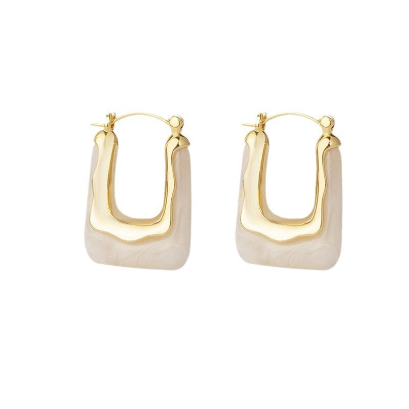 Wholesale Copper Retro U-Shaped Earrings European American Style Boutique Jewelry Accessory