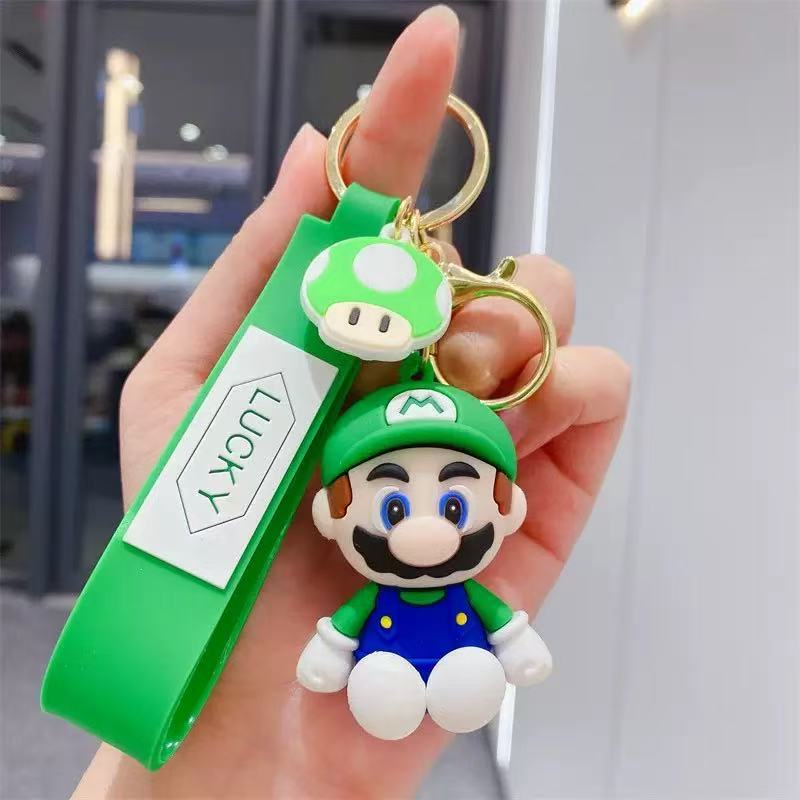 Wholesale  Silicone Keychain Sitting Cartoon Bag Charm Gift