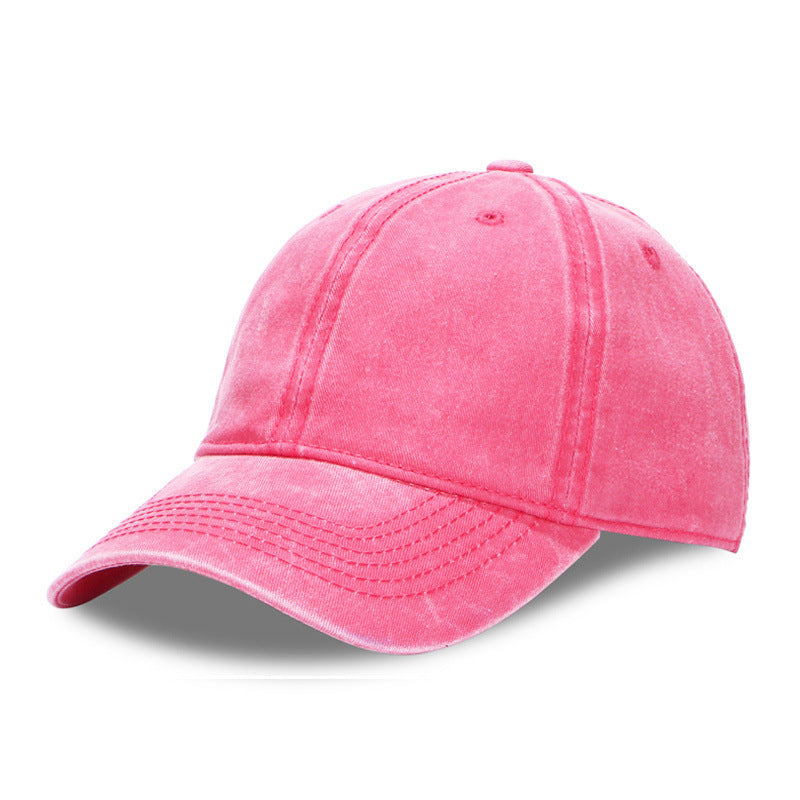Wholesale Fashion Washed Cotton Baseball Cap Solid Color Adjustable Men S Sun Hat Casual Everyday Wear