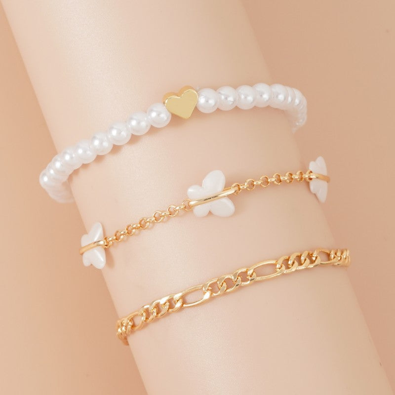 Wholesale Butterfly Shell Foot Chain Adjustment Pearl Beach Stacked Foot  Anklets