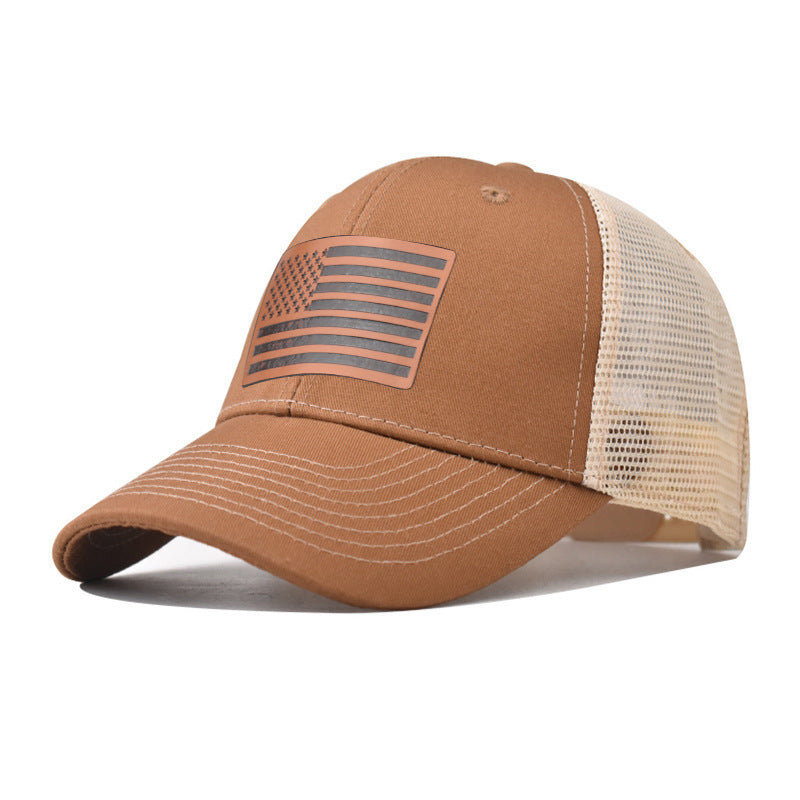 Wholesale American Flag Independence Day Baseball Cap Adjustable Breathable Oxford Lined Outdoor Hat For Adults