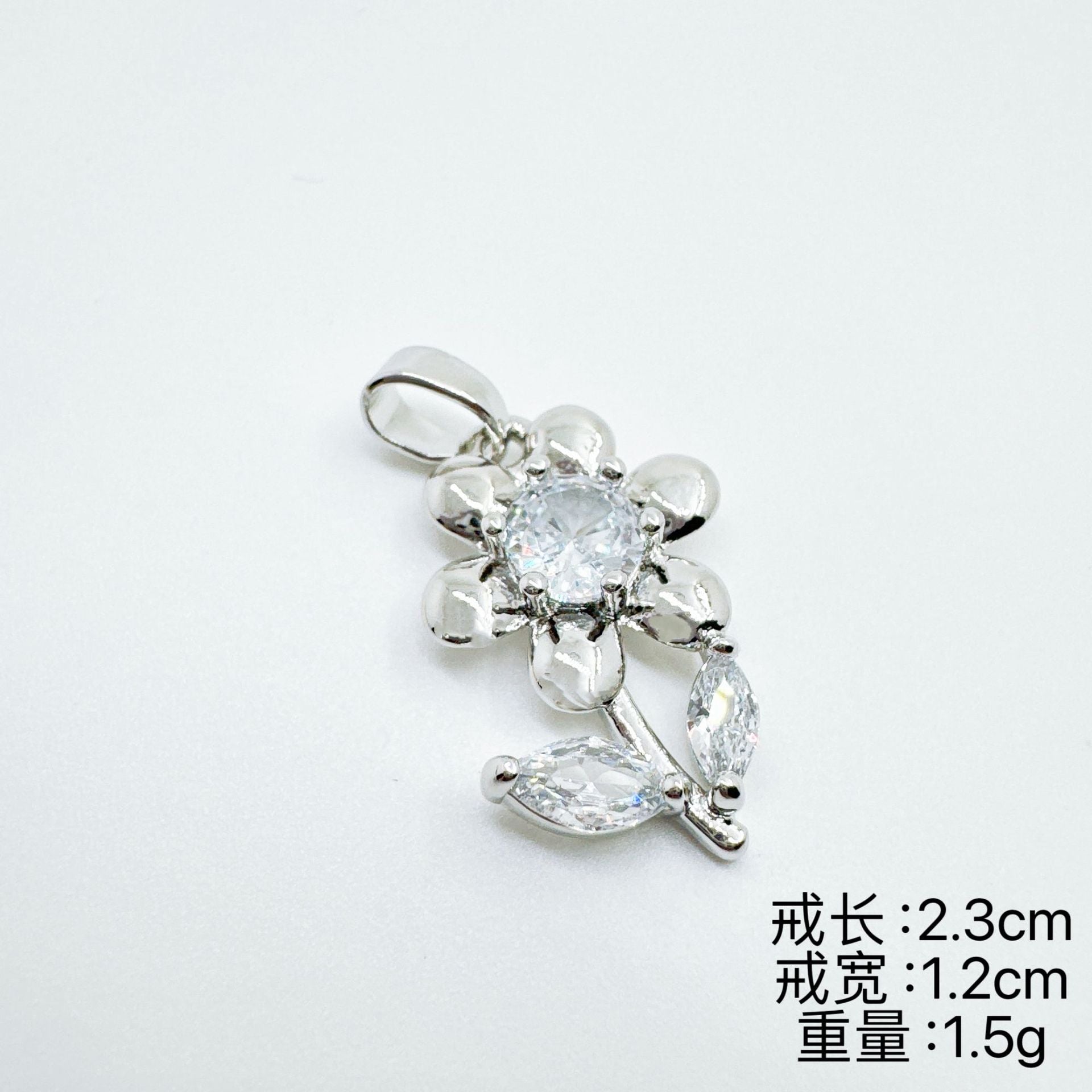 Wholesale Trendy Cherry Pendant Necklace,  Gold Plated Copper Zircon Jewelry Accessory