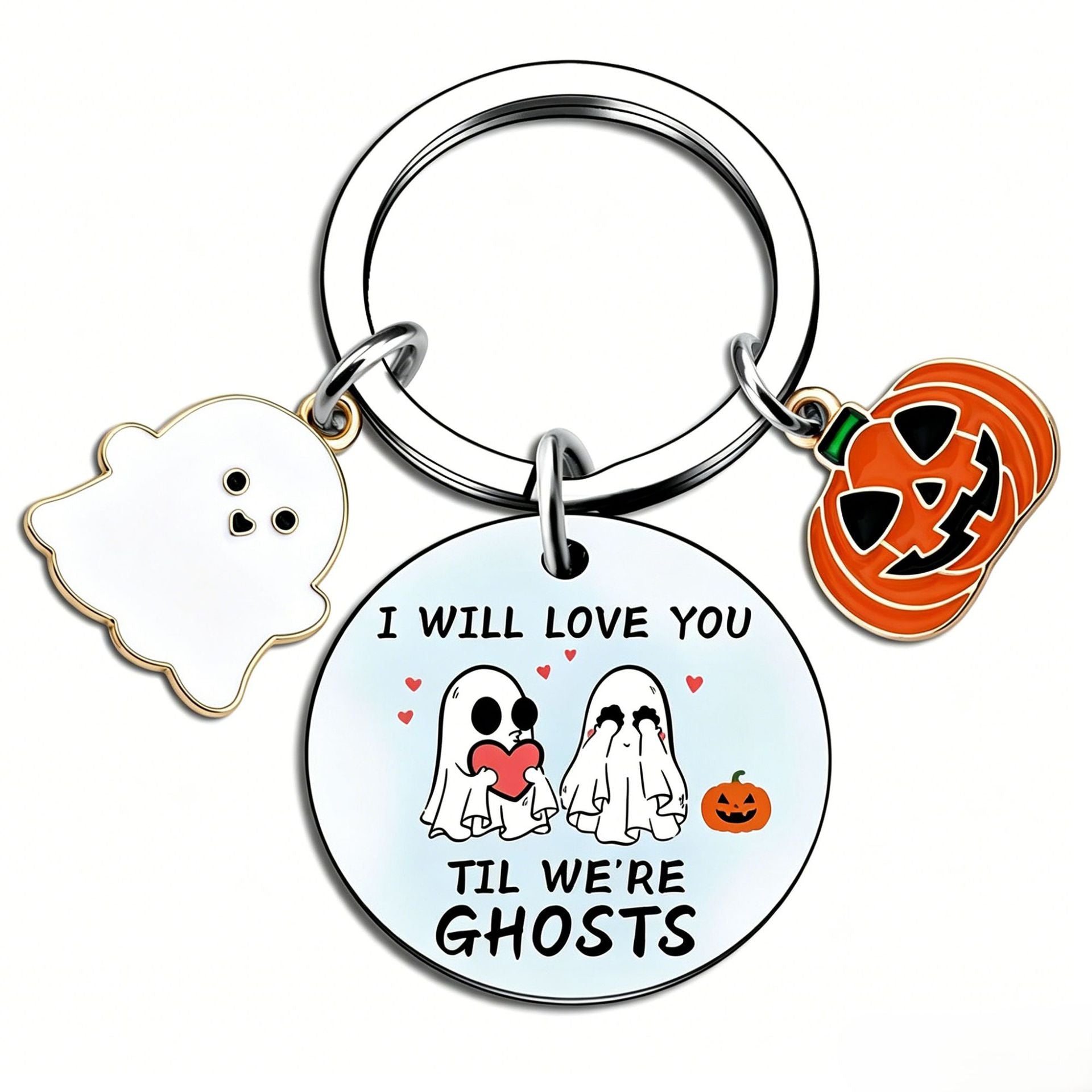 Wholesale  Ghost Pattern Stainless Steel Keychain Decorative Accessory for Party Gifts