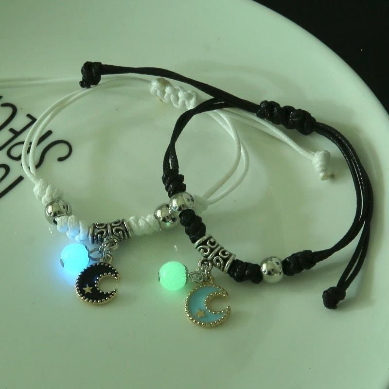 Wholesale Alloy Electroplated Resin Luminous Star Bracelet Glow In The Dark Trendy Everyday Fashion Accessory For Women And Teens