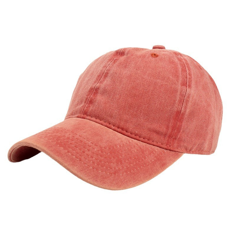 Wholesale Cotton Washed Baseball Cap Distressed Soft Top Hat Curved Brim Solid Color Cap ACC-HT-LueLan015