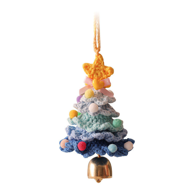 Wholesale  Plush  Pendant Wool Crocheted Christmas Tree Ornaments Decorations