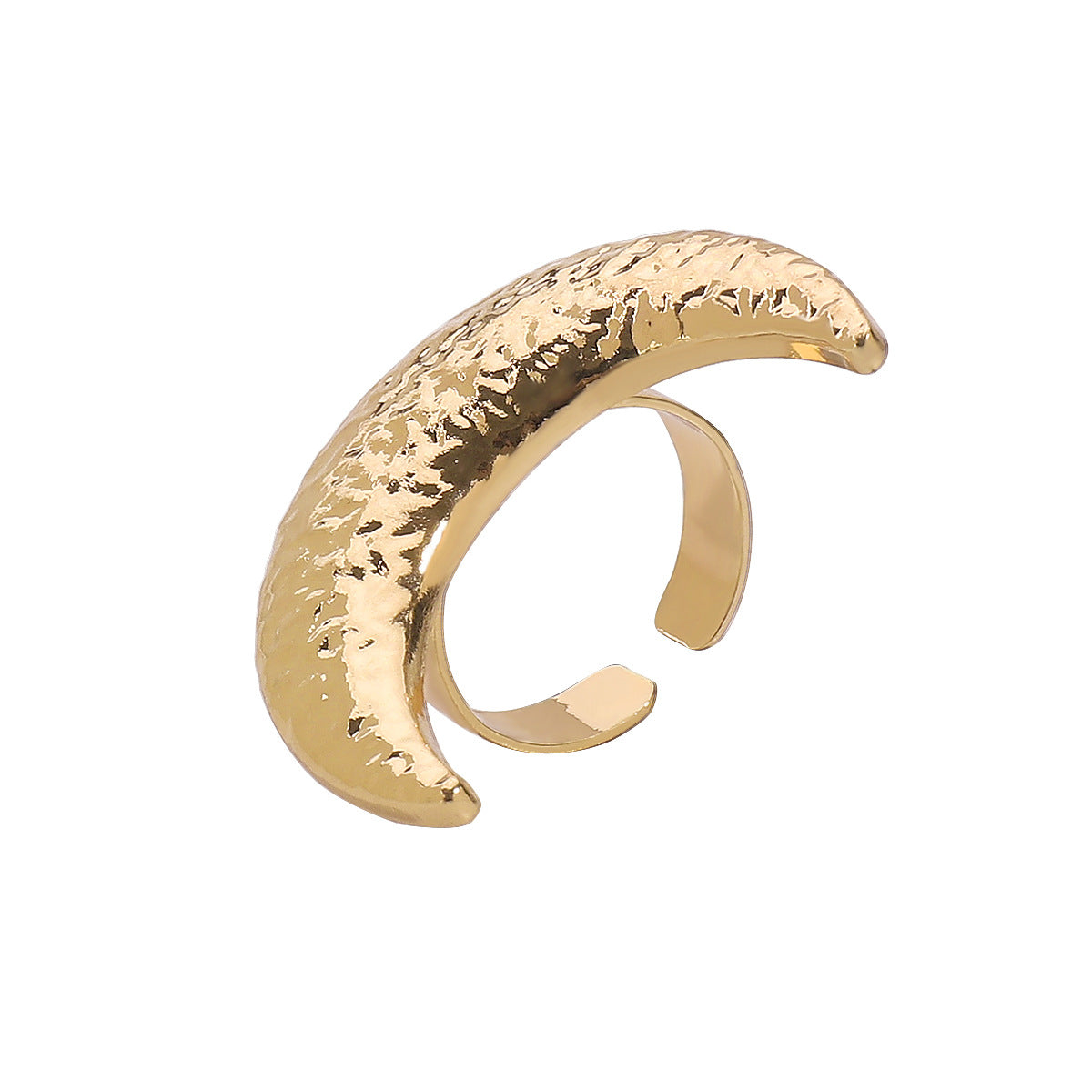 Wholesale Personalized Ins Style Metal Ring Retro Exaggerated Popular Moon Texture Opening Ring