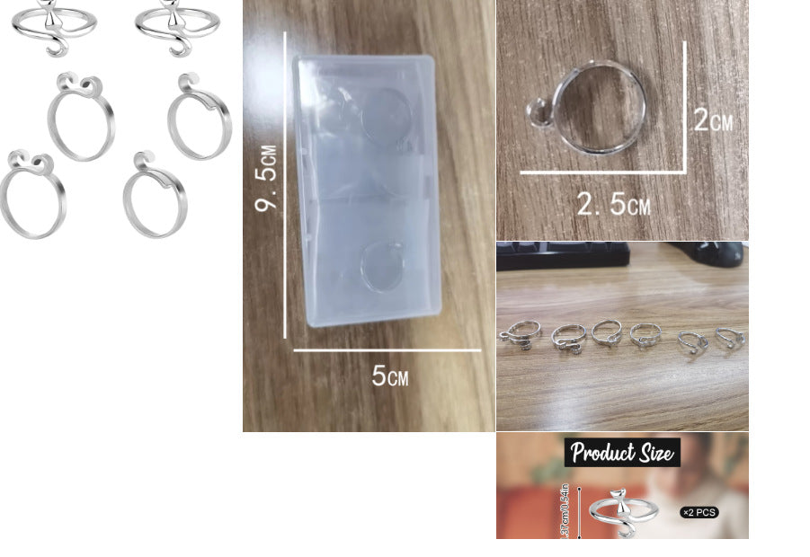 Wholesale Vintage Style Feather Flower Pattern Ring Set