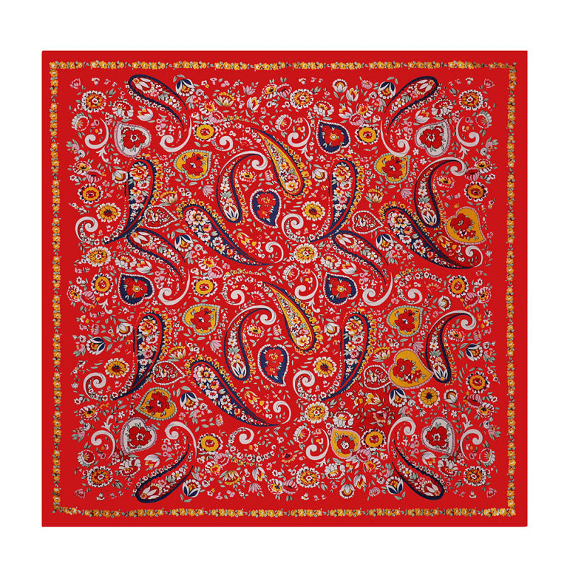 Wholesale 90cm Satin Square Scarf Turban Head Wrap  Print Silk Scarf