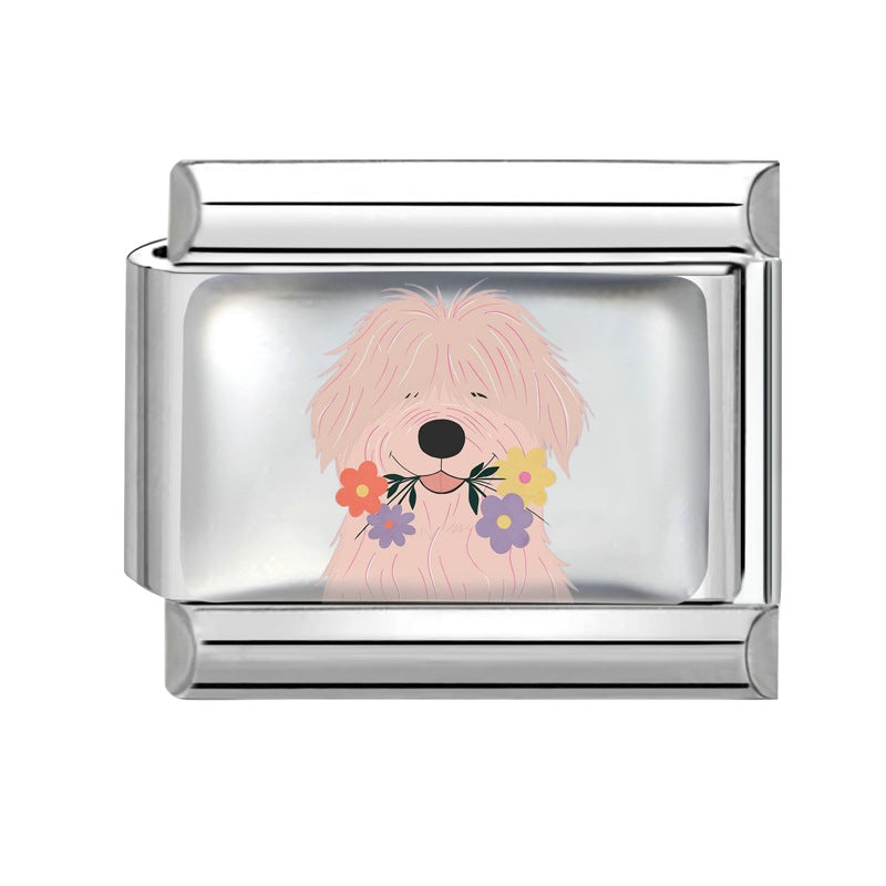 Wholesale 9mm Italian Charm Starter Bracelets DIY Pet Series Stainless Steel Composable Bracelet