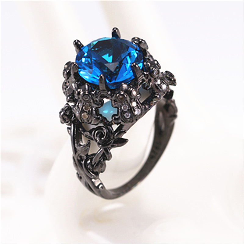 Wholesale Gothic Frog Sapphire Ring Trendy Couple Gift Fashion Accessory