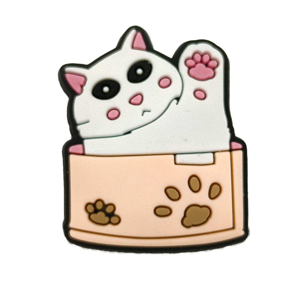 Wholesale Cute cartoon cat pattern hole shoes charms