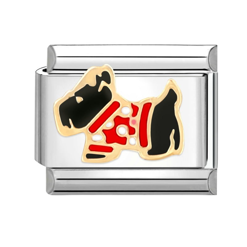 Wholesale Italian modular bracelet 9mm DIY splicing detachable stainless steel combinable bracelet